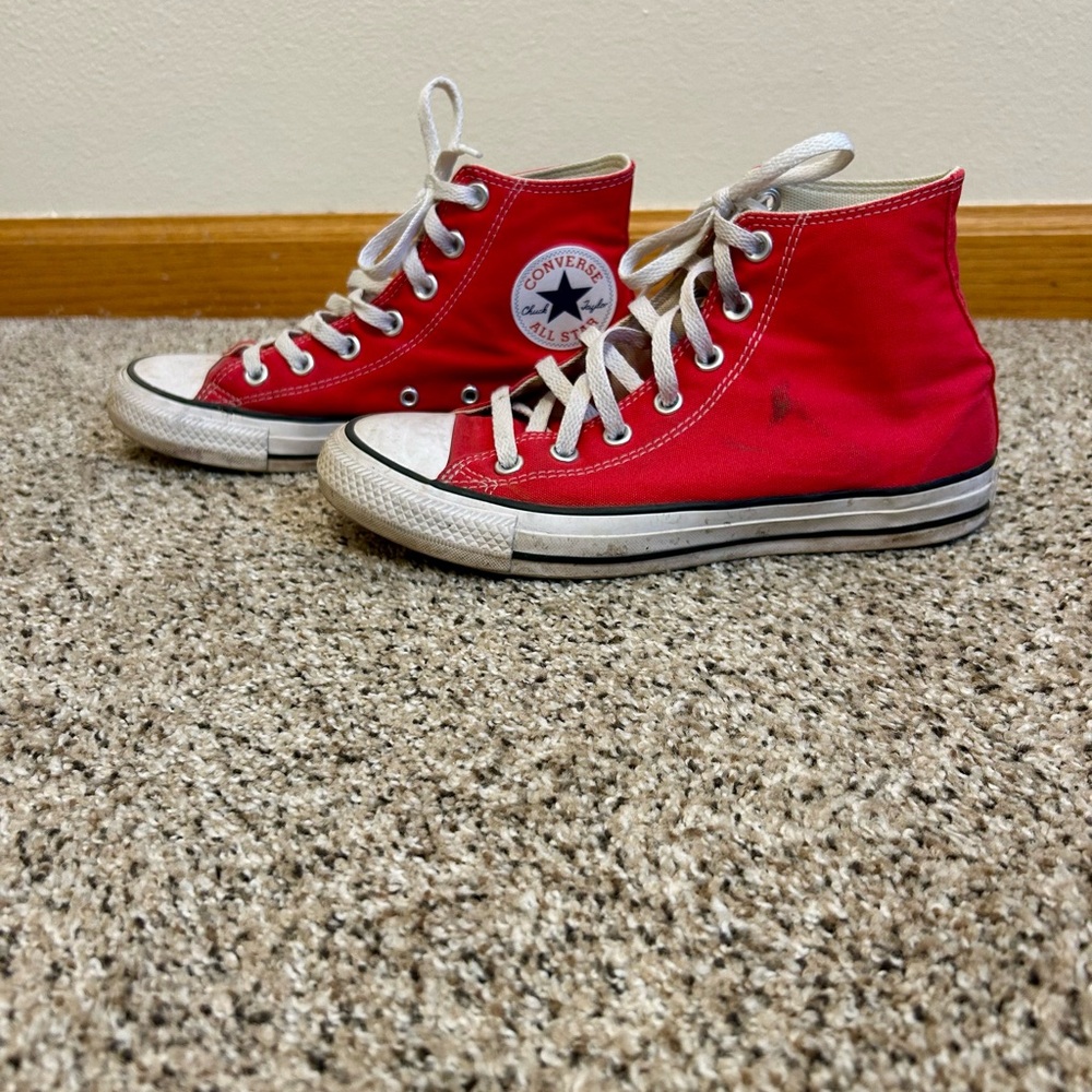 Converse Red High-Top Sneakers
